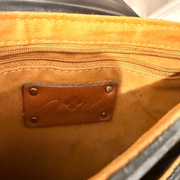 Patricia Nash crossbody bag black leather - Picture 8 of 10